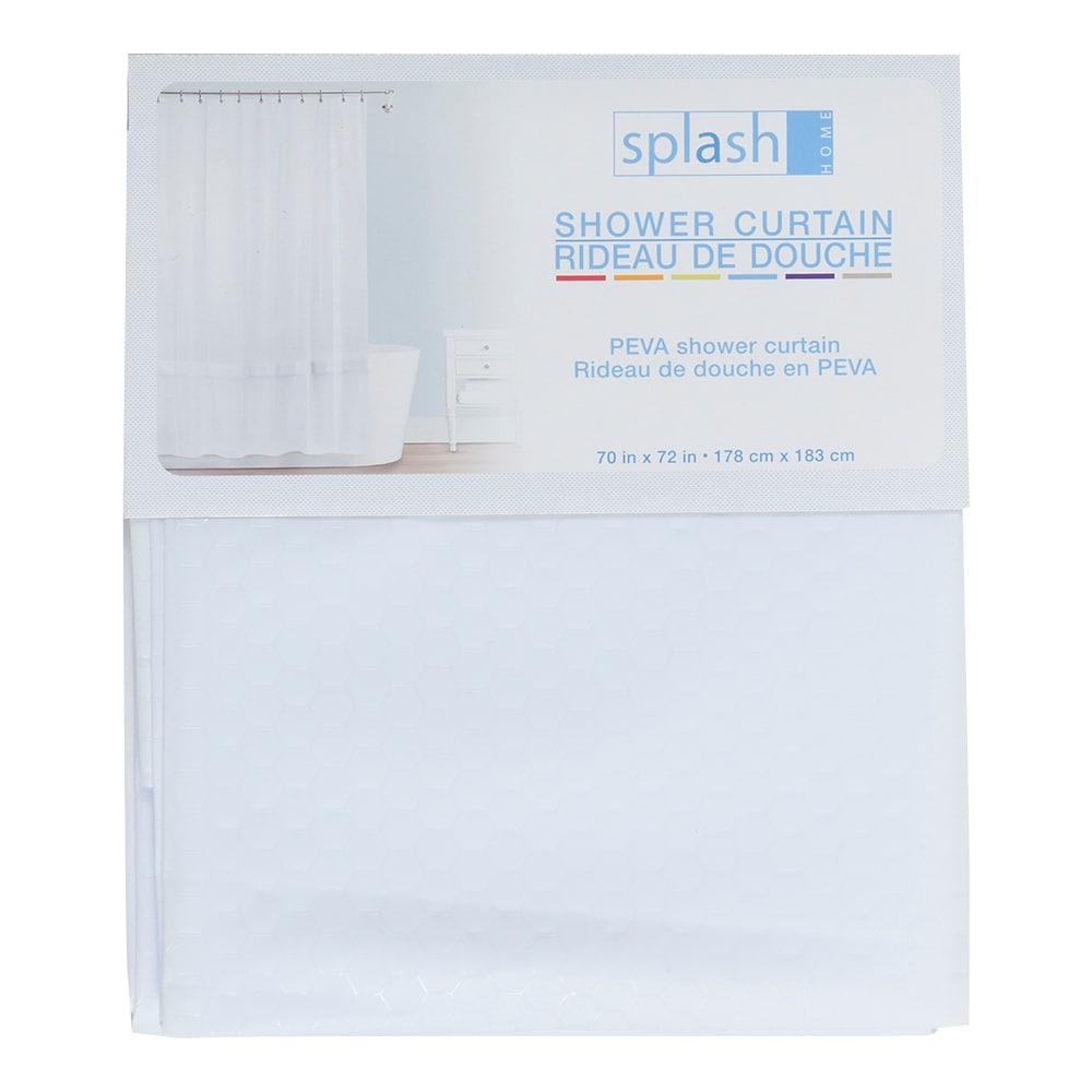 Rideau de douche blanc