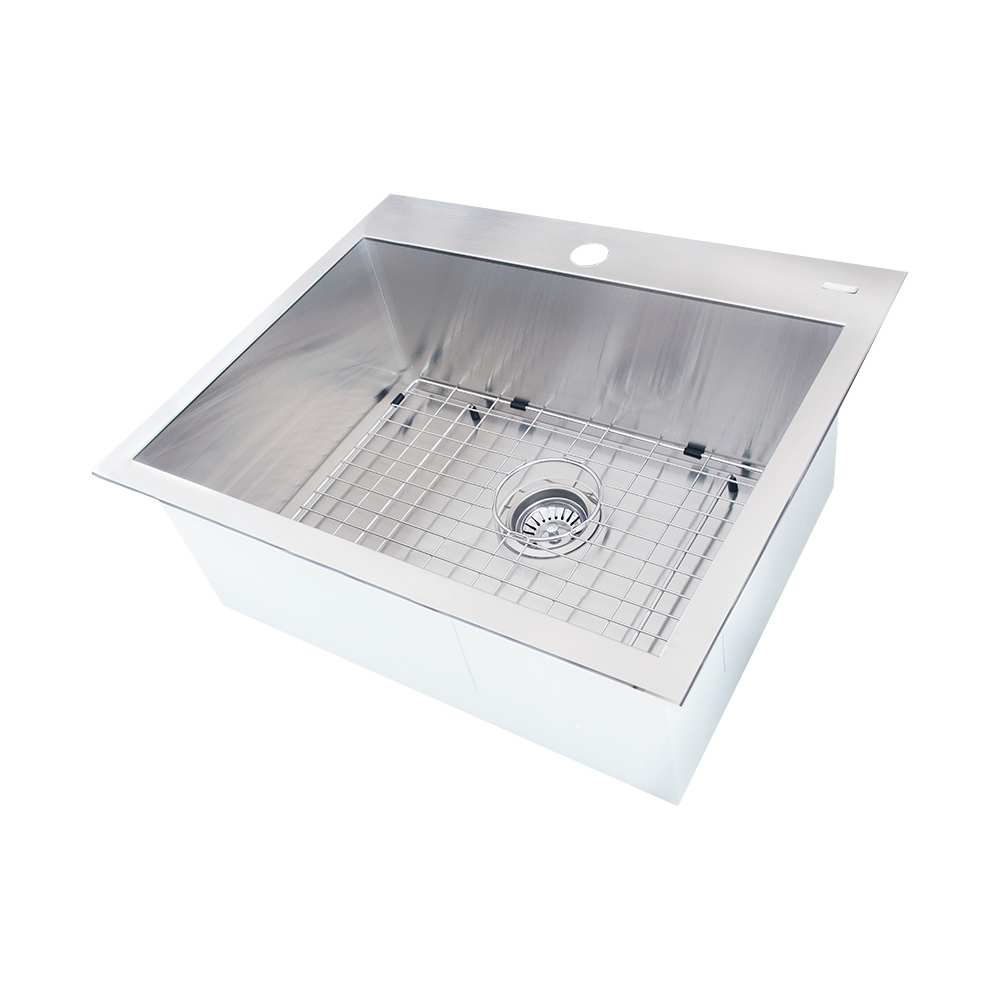 Évier de cuisine simple Xaya en acier inoxydable 24 po x 20 po TASSILI SUPRA