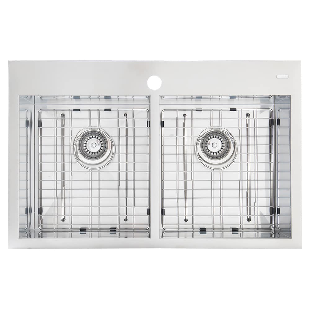 Évier de cuisine double Xaya en acier inoxydable 31 po x 20 po TASSILI SUPRA