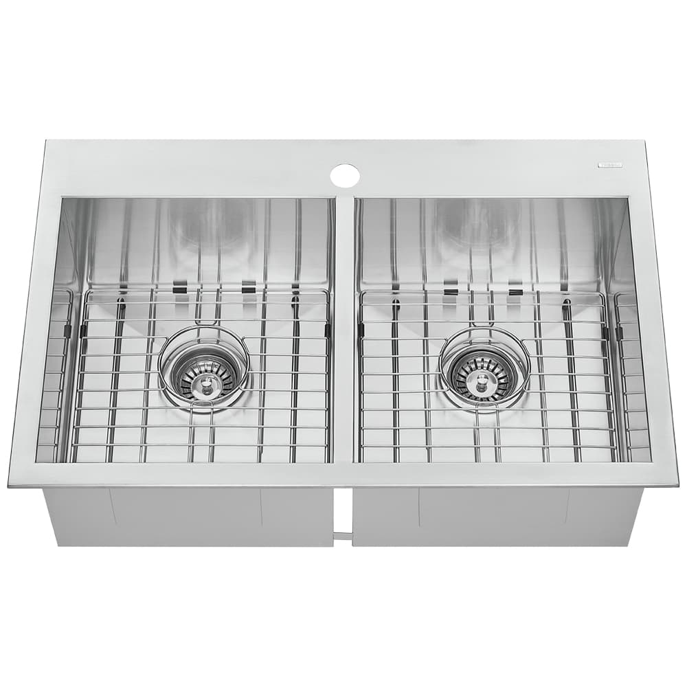 TASSILI SUPRA Xaya Double Bowl Kitchen Sink Stainless Steel 31&nbsp;in.&nbsp;x&nbsp;20&nbsp;in.