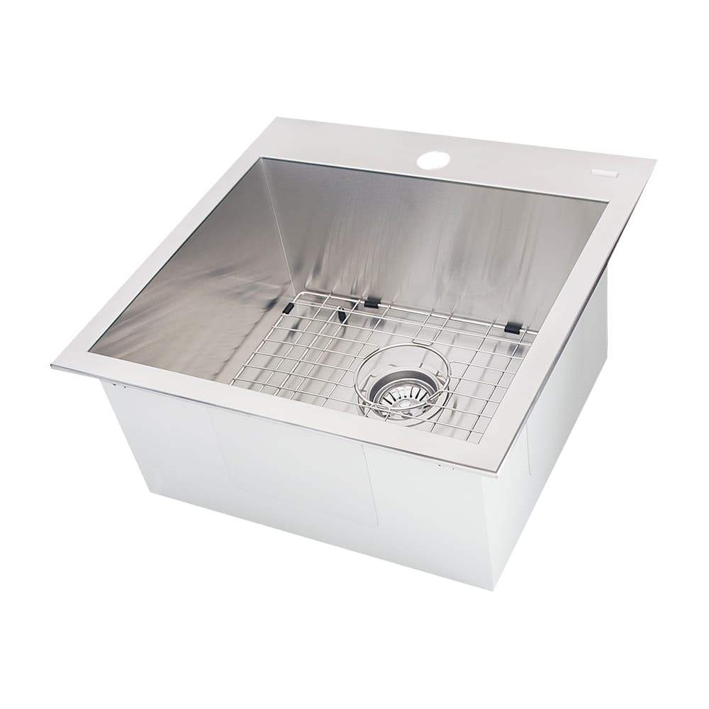 Évier de cuisine simple Xaya en acier inoxydable 20 po x 20 po TASSILI SUPRA