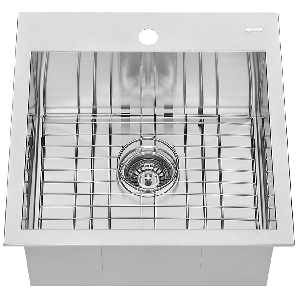 Évier de cuisine simple Xaya en acier inoxydable 20 po x 20 po TASSILI SUPRA