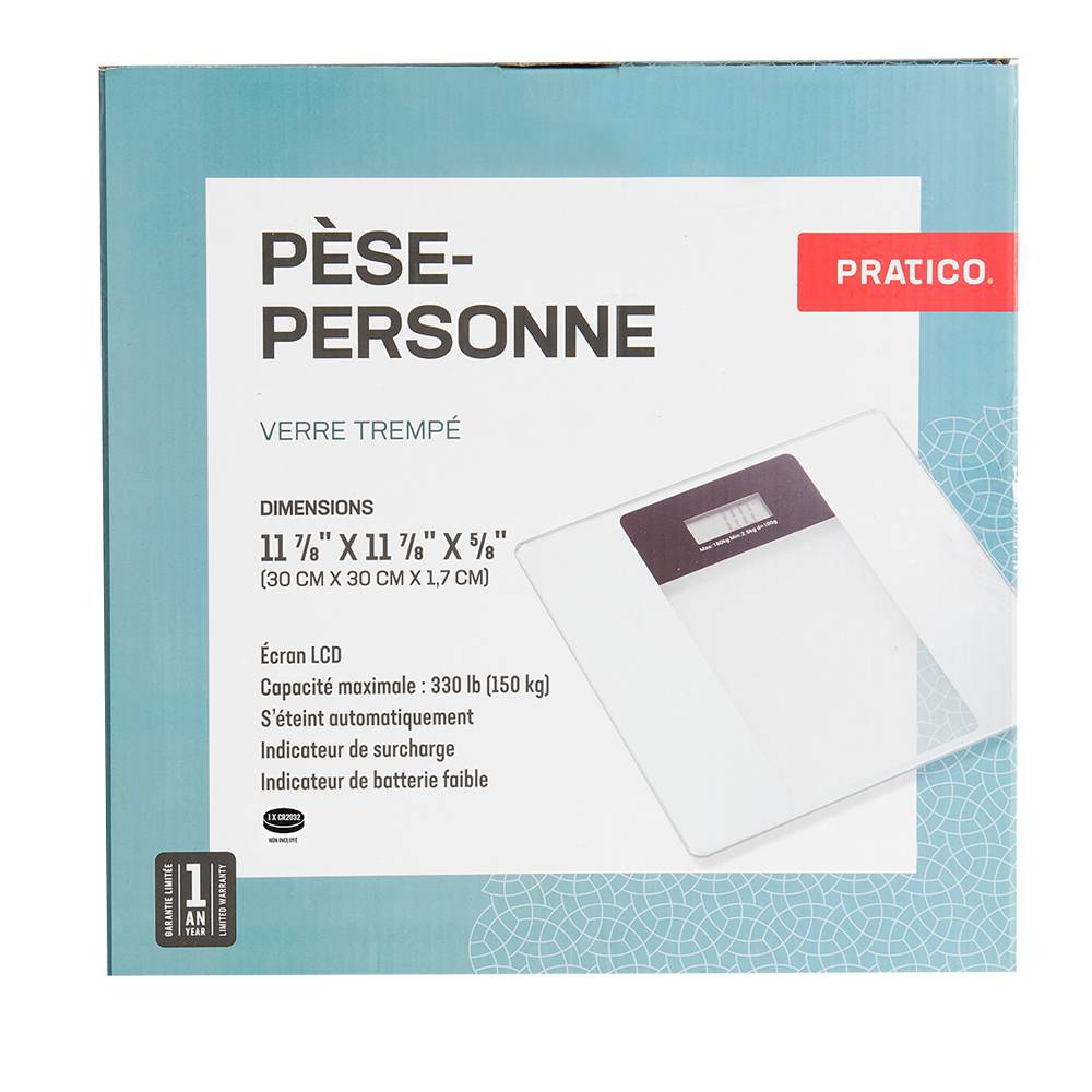 Pèse-personne en verre