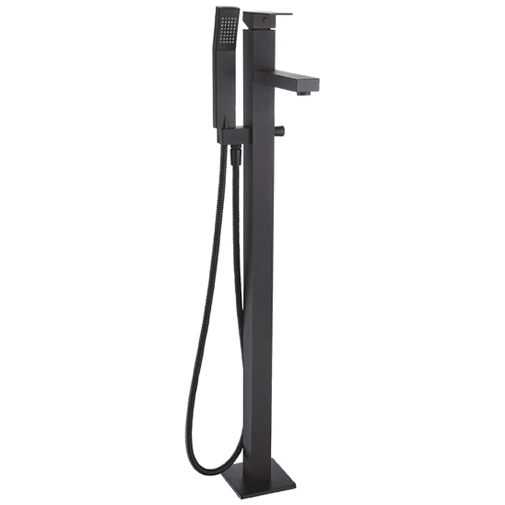 TASSILI SUPRA Tolomeo 1-Handle Freestanding Bathtub Faucet with Hand Shower Black