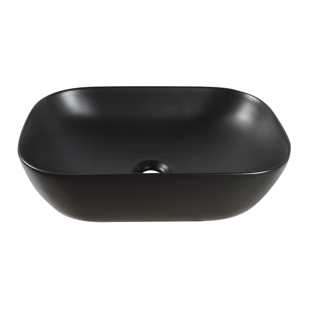 TASSILI SUPRA Tosca Rectangular Porcelain Wash Basin Black 18 1/8 in. x 13 in.