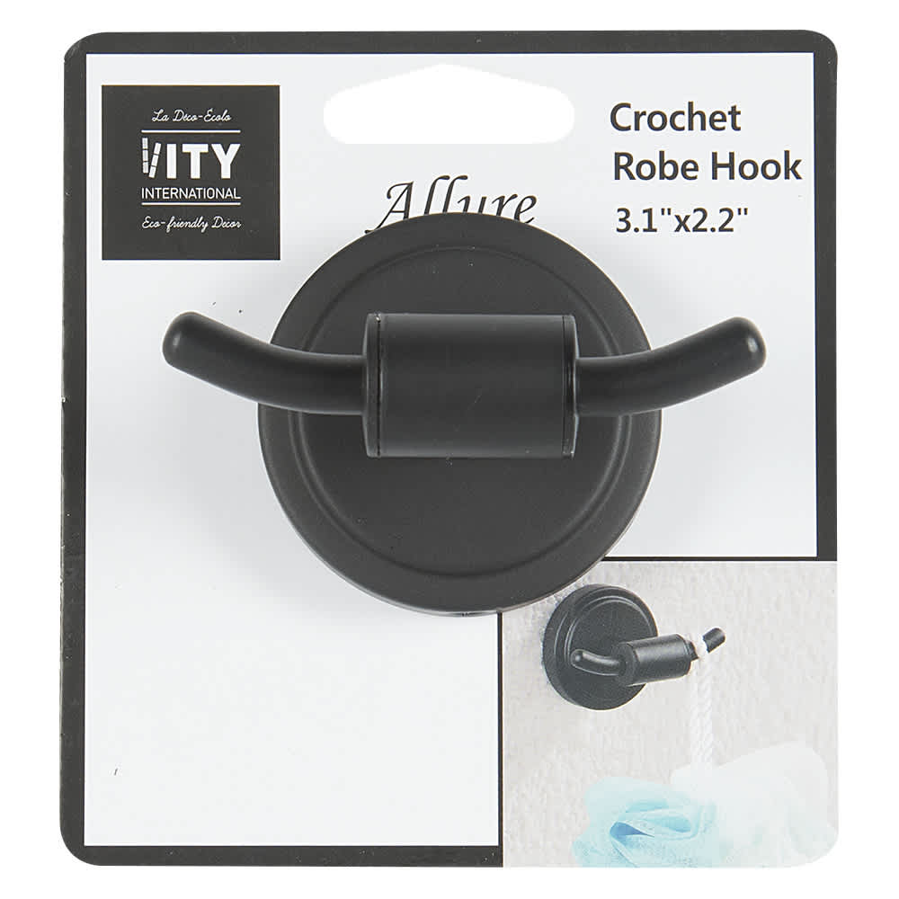 Crochet double à vêtements Allure noir