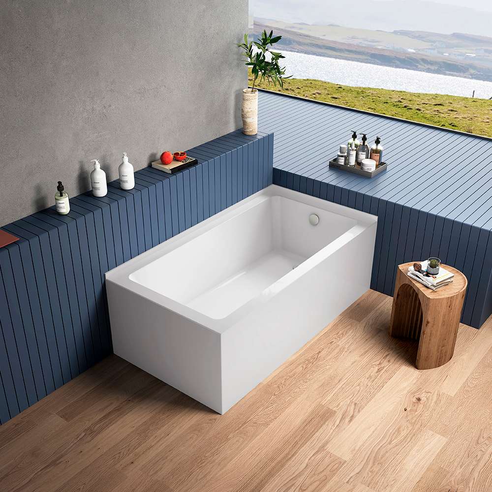 TASSILI SUPRA Bohol Corner Bathtub Right-Hand Drain 60 in. x 32 in.