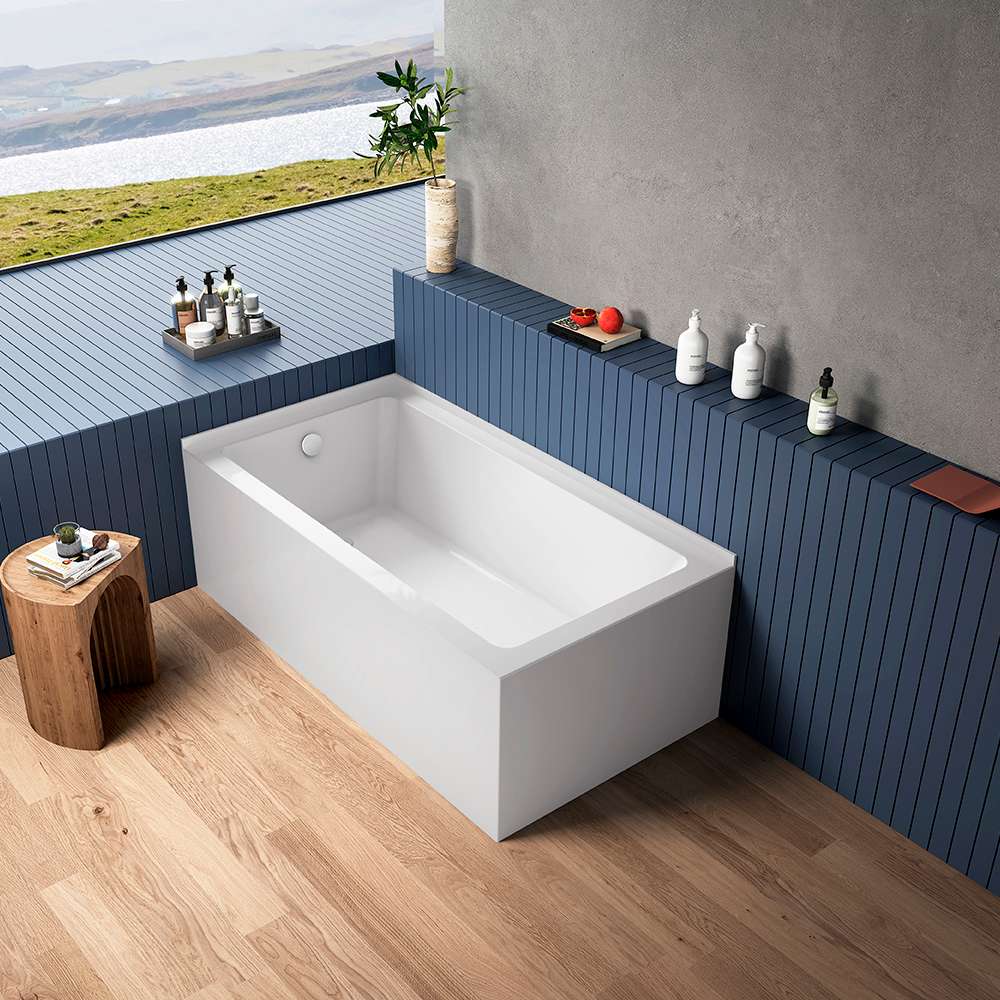 TASSILI SUPRA Bohol Corner Bathtub Left-Hand Drain 60 in. x 32 in.