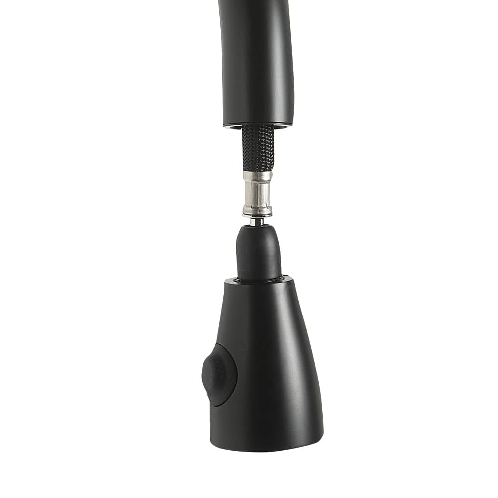 Robinet de cuisine à douchette rétractable 1 poignée Fusio noir BÉLANGER