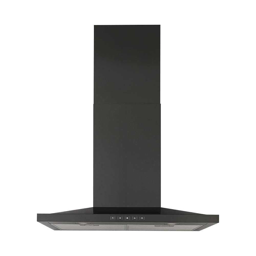 Hotte de cuisine cheminée Designer BWS1, 30 po acier inoxydable noir 450&nbsp;pi³/min