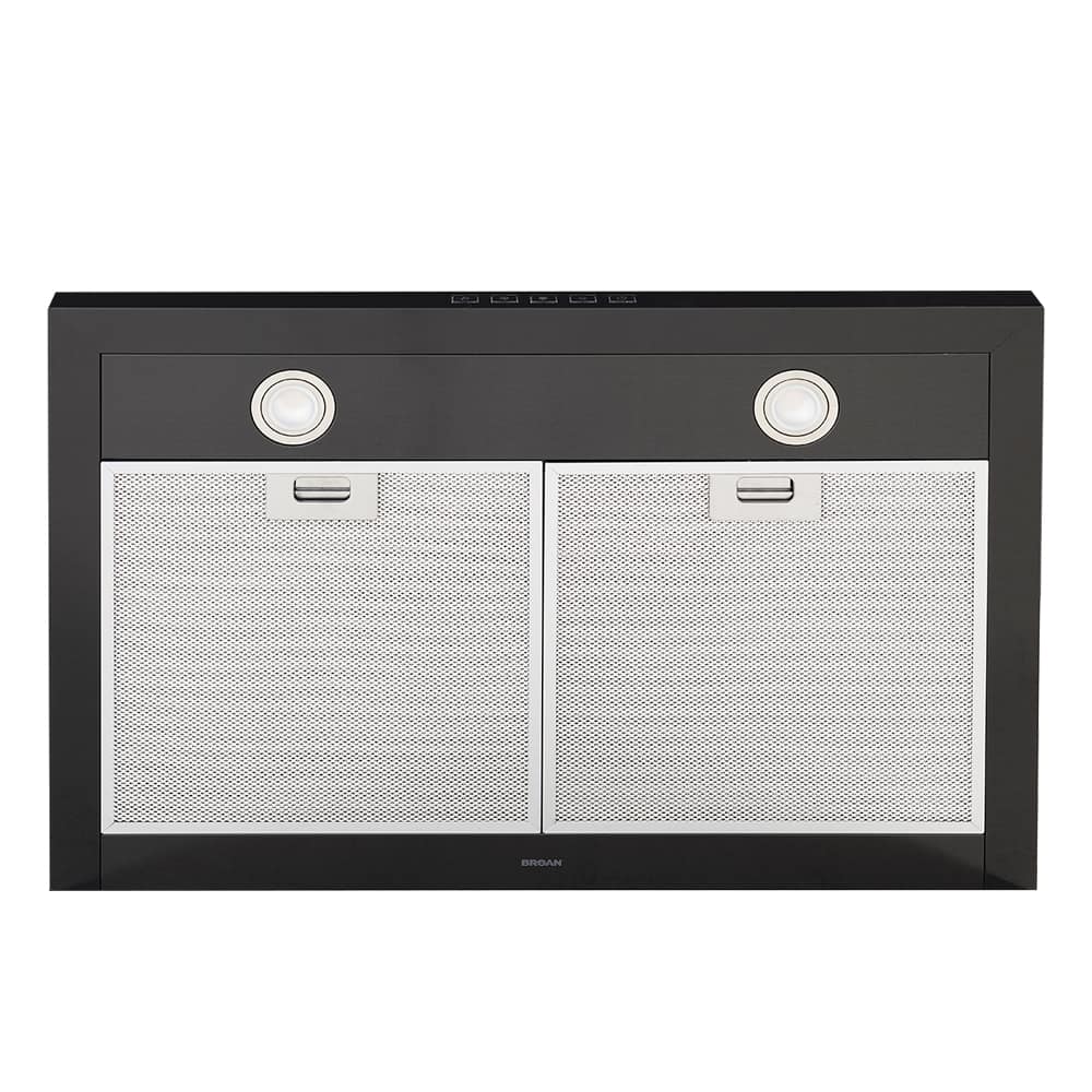 Hotte de cuisine cheminée Designer BWS1, 30 po acier inoxydable noir 450&nbsp;pi³/min