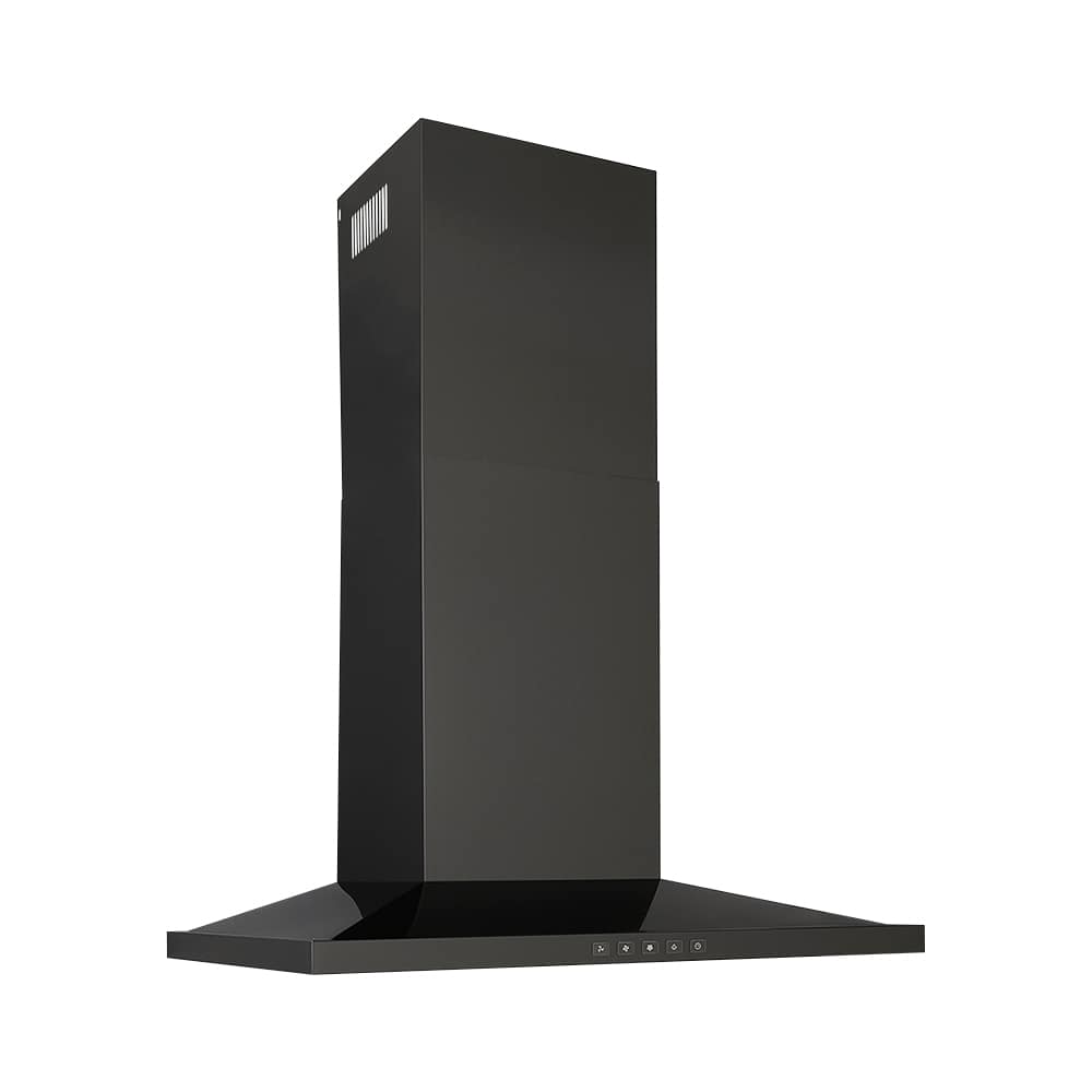 Hotte de cuisine cheminée Designer BWS1, 30 po acier inoxydable noir 450&nbsp;pi³/min