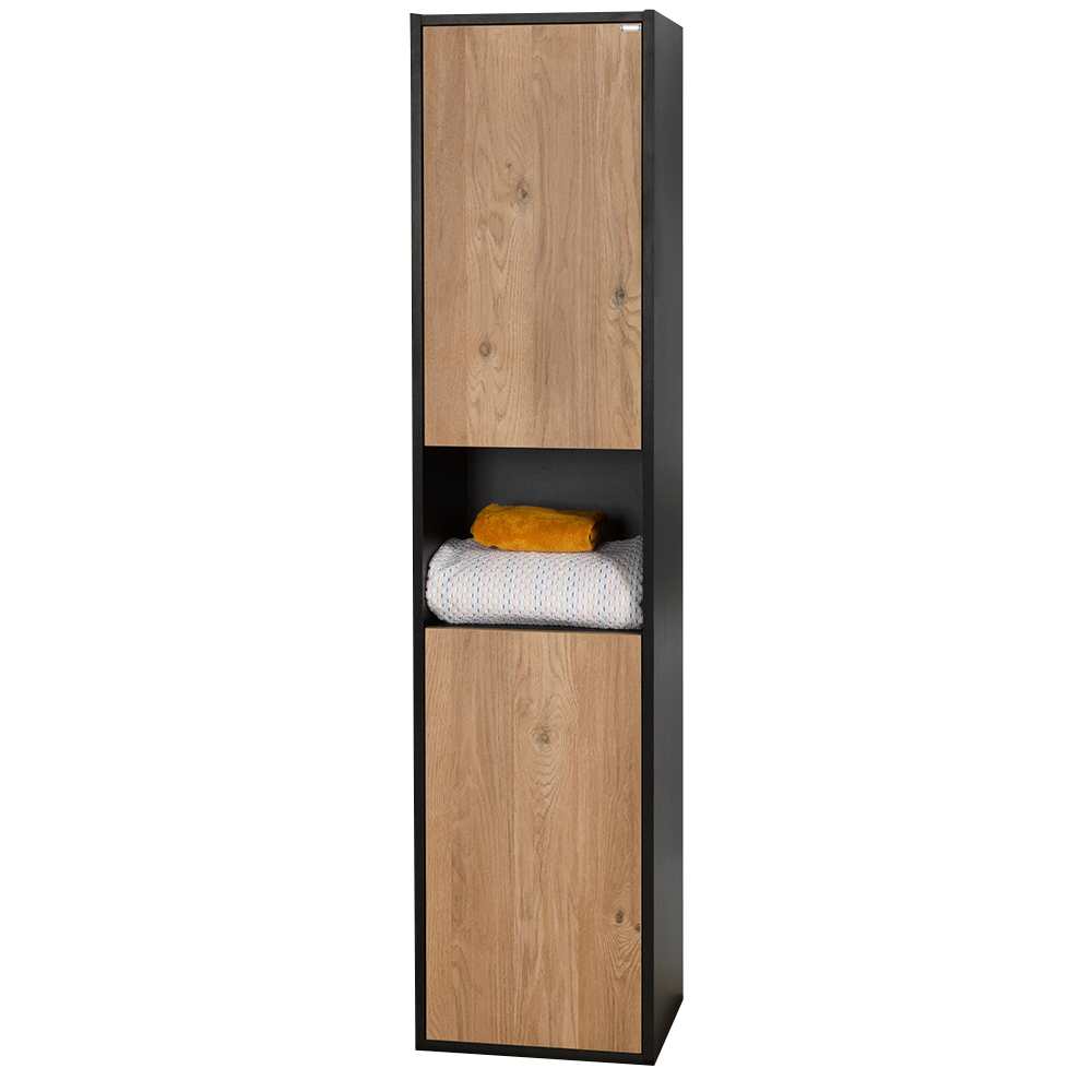Armoire de rangement Valentina fini pruche et noir 15&nbsp;3/4&nbsp;po TASSILI SUPRA