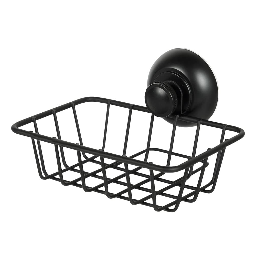 Porte-savon à ventouse noir