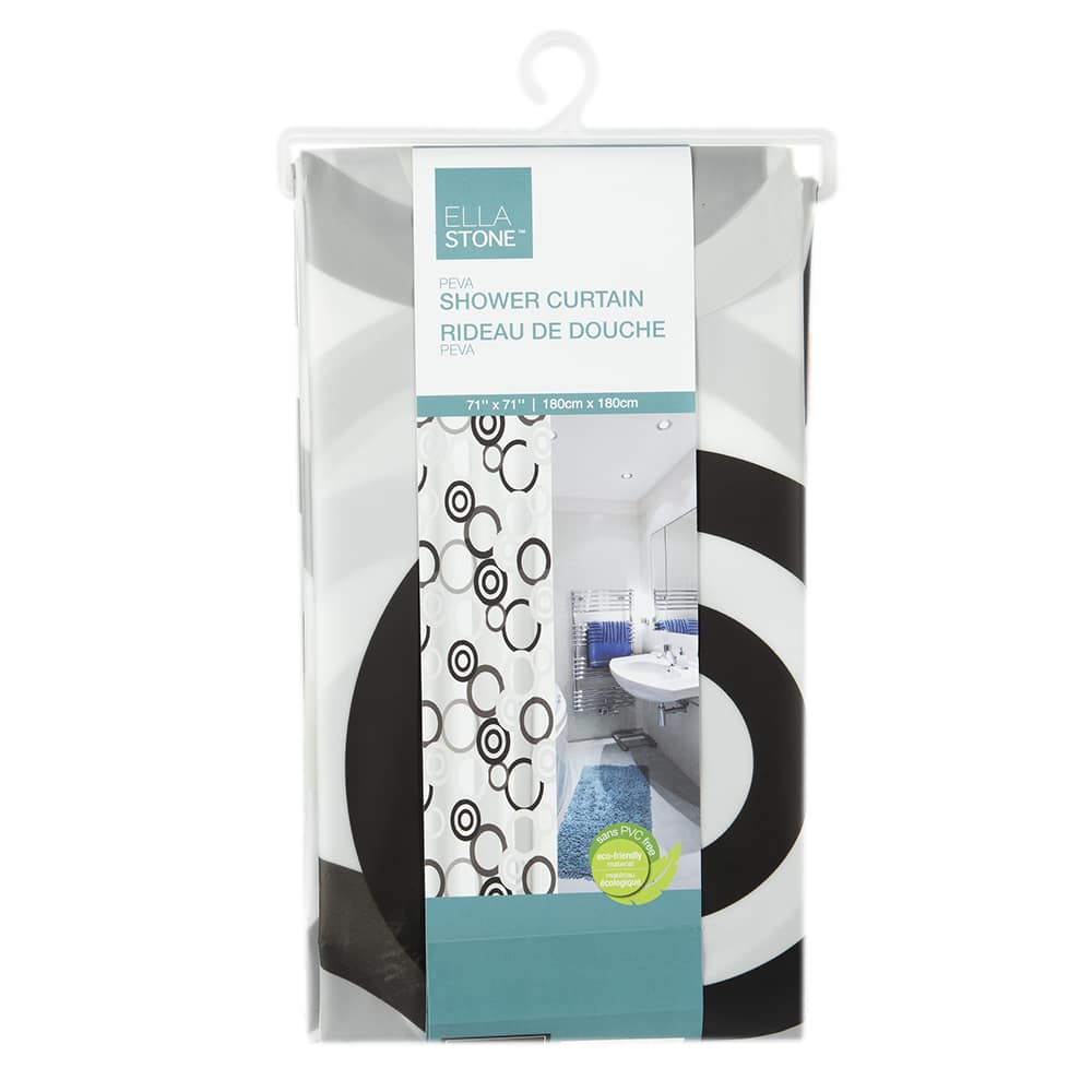 Rideau de douche cercles