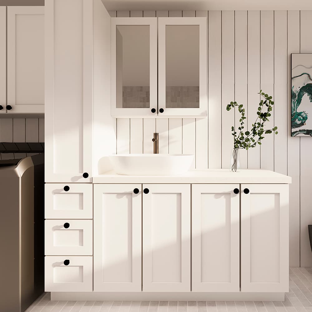 Meuble-lavabo Shaker module de bas 24&nbsp;po