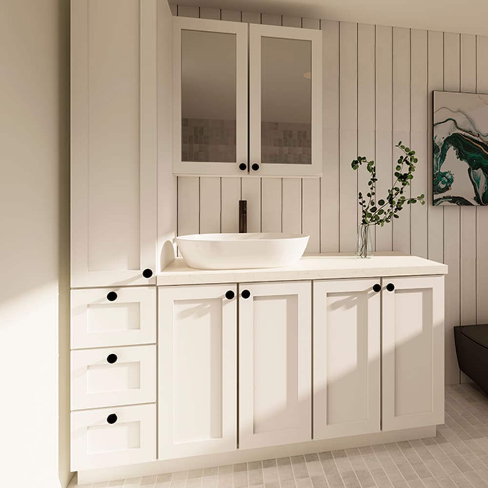 Meuble-lavabo Shaker module de bas 24&nbsp;po