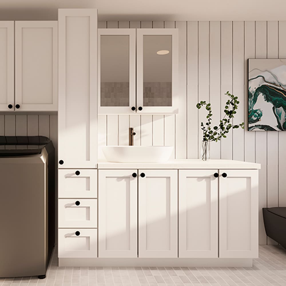 Meuble-lavabo Shaker module de bas 24&nbsp;po