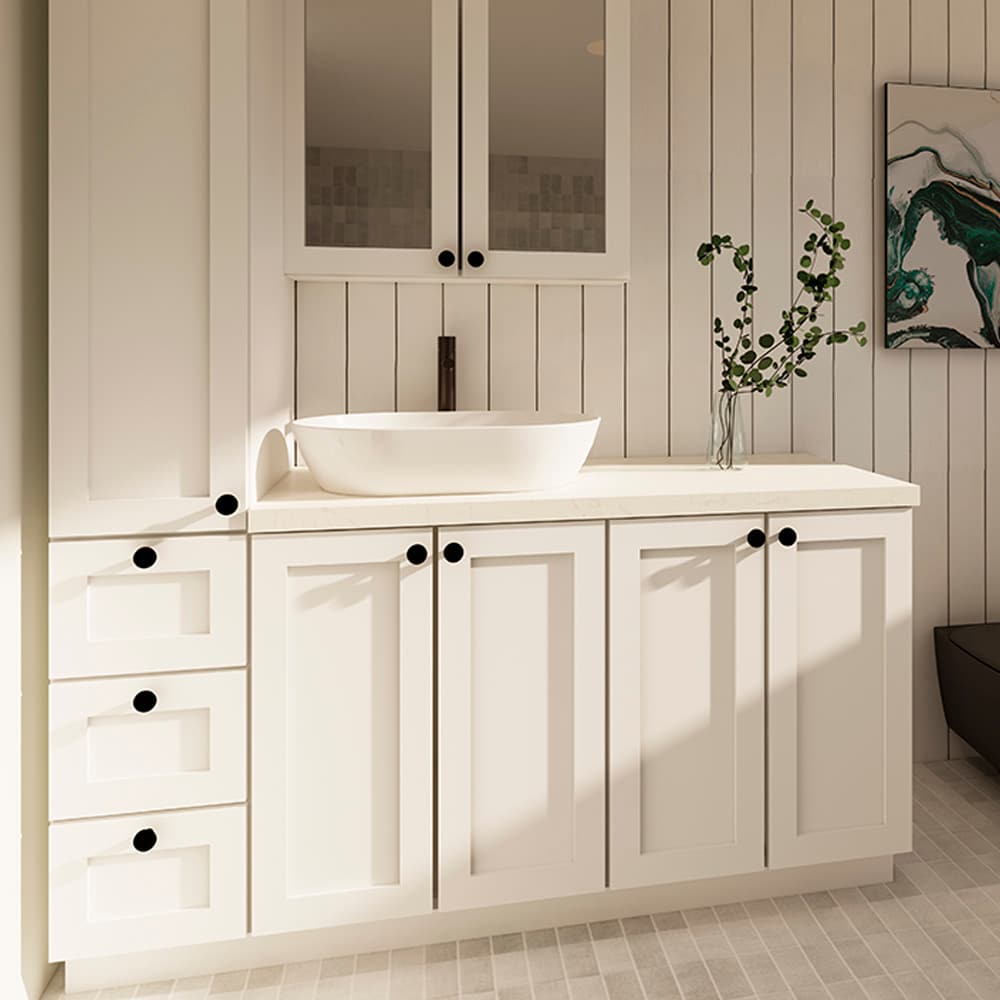 Meuble-lavabo Shaker module de bas 30&nbsp;po