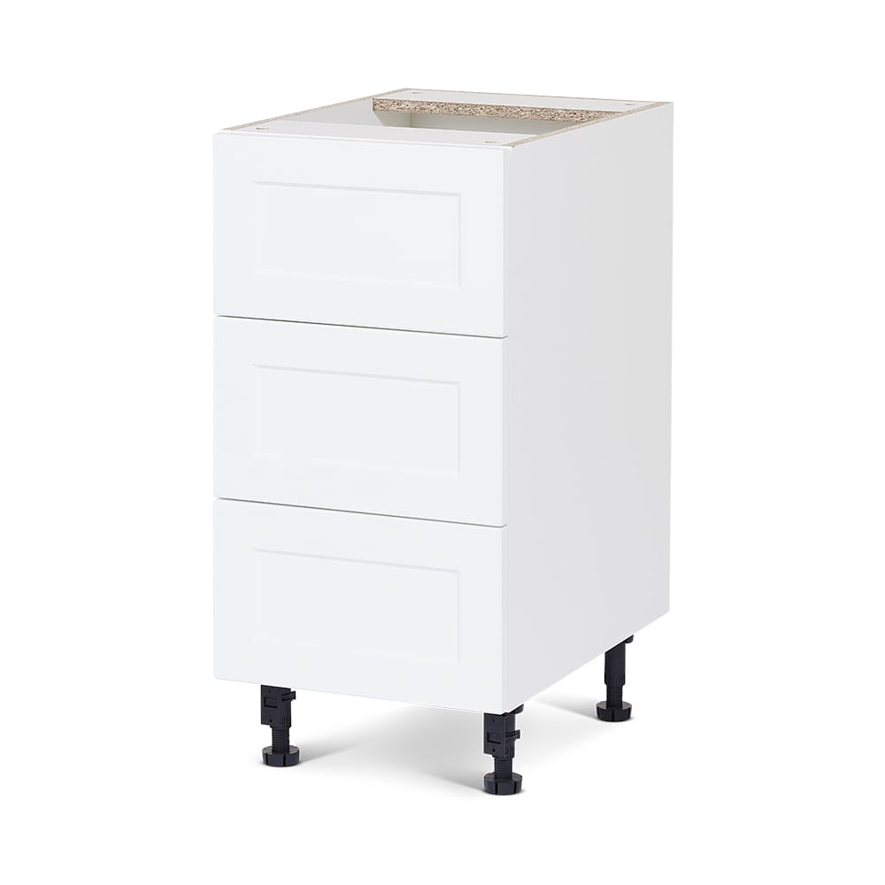 Armoire de rangement Shaker module de bas 3 tiroirs 12&nbsp;po