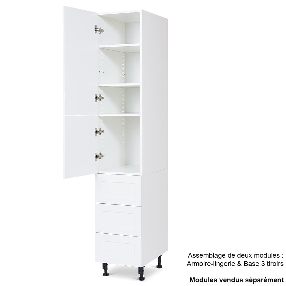 Armoire-lingerie Shaker module de haut 12&nbsp;po