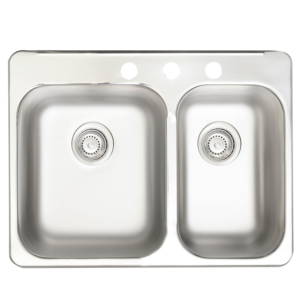 Évier de cuisine double en acier inoxydable 27 1/4 po x 20 9/16 po KINDRED