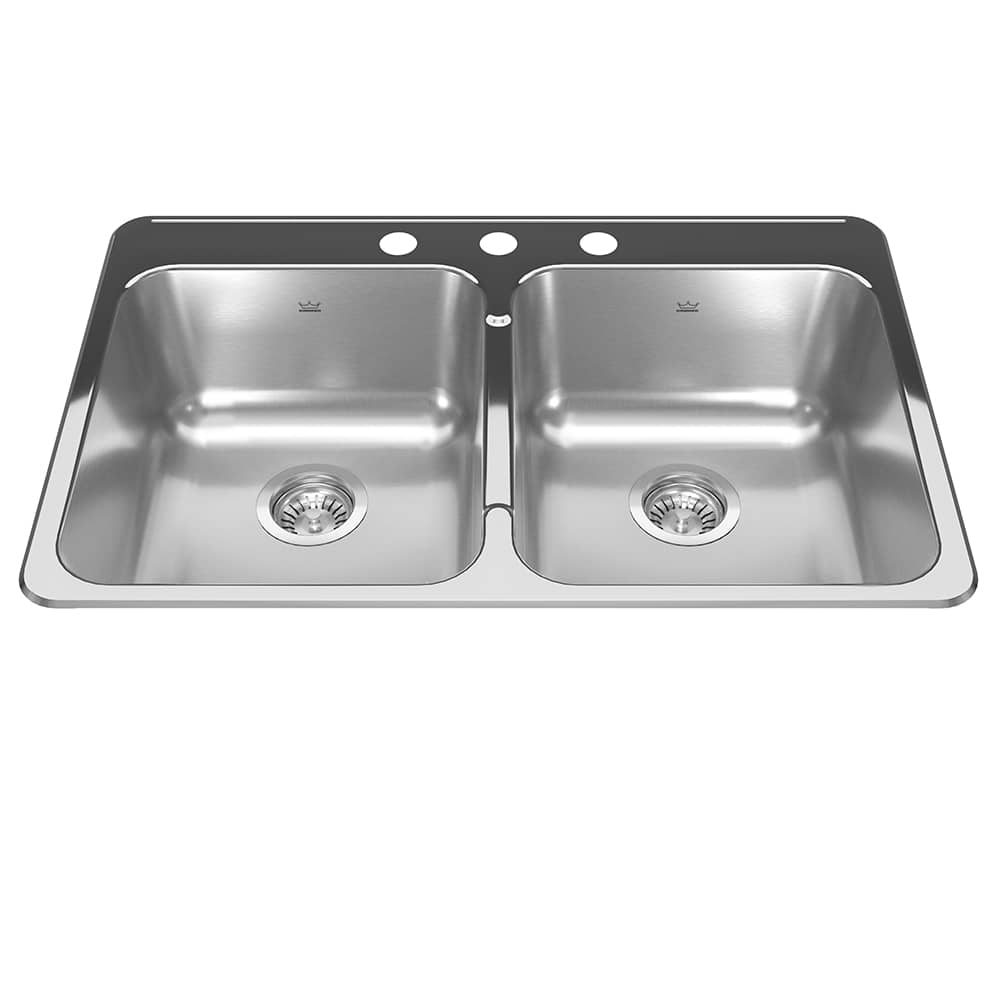 Évier de cuisine double en acier inoxydable 31 1/4 po x 20 1/2 po KINDRED
