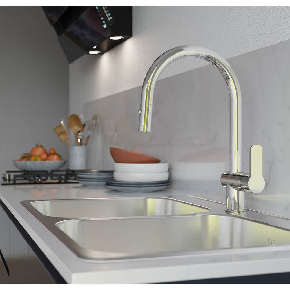 Évier de cuisine double en acier inoxydable 31 1/4 po x 20 1/2 po KINDRED