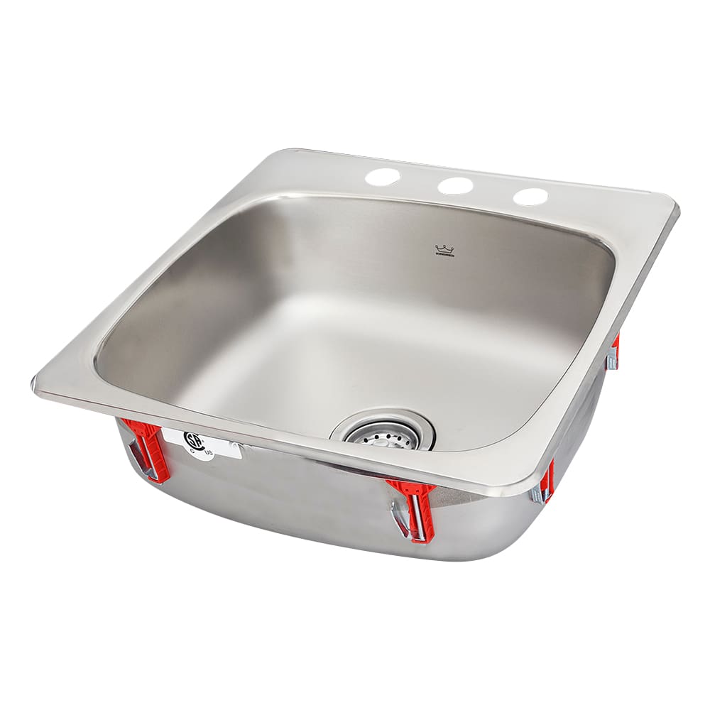 Évier de cuisine simple en acier inoxydable 20 1/8 po x 20 9/16 po KINDRED