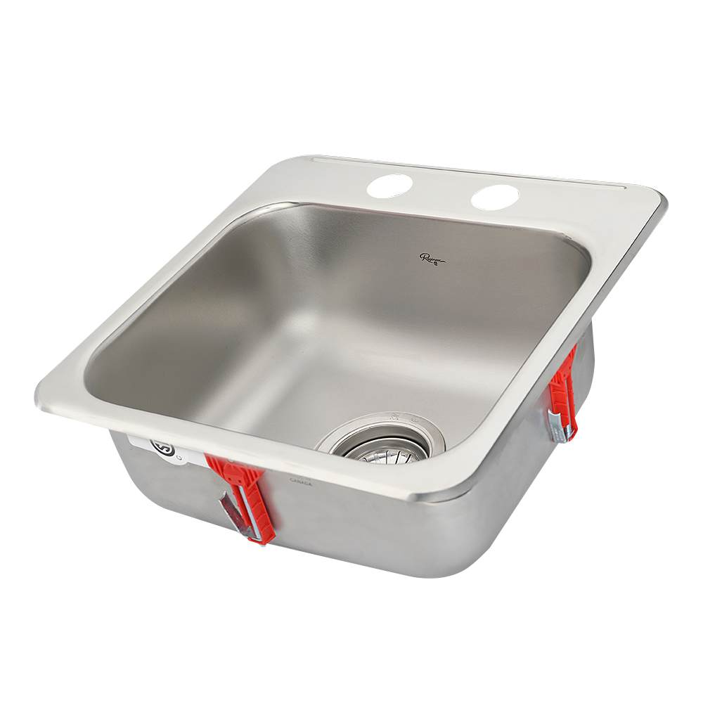 Évier de bar simple en acier inoxydable 15 1/8 po x 15 7/16 po KINDRED