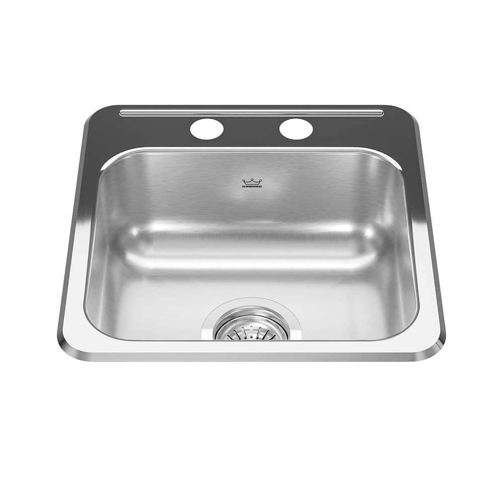 Évier de bar simple en acier inoxydable 15 1/8 po x 15 7/16 po KINDRED