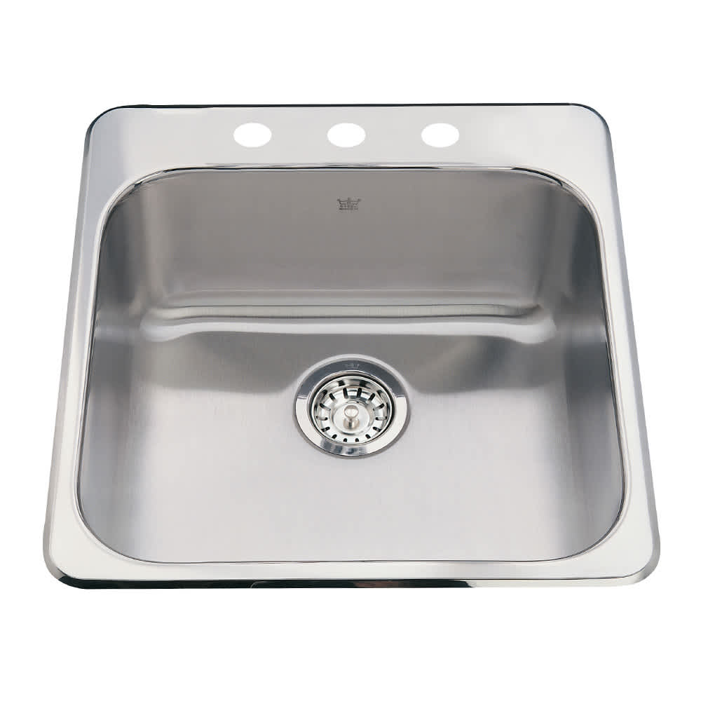 Évier de cuisine simple en acier inoxydable 20 po x 20 1/2 po KINDRED
