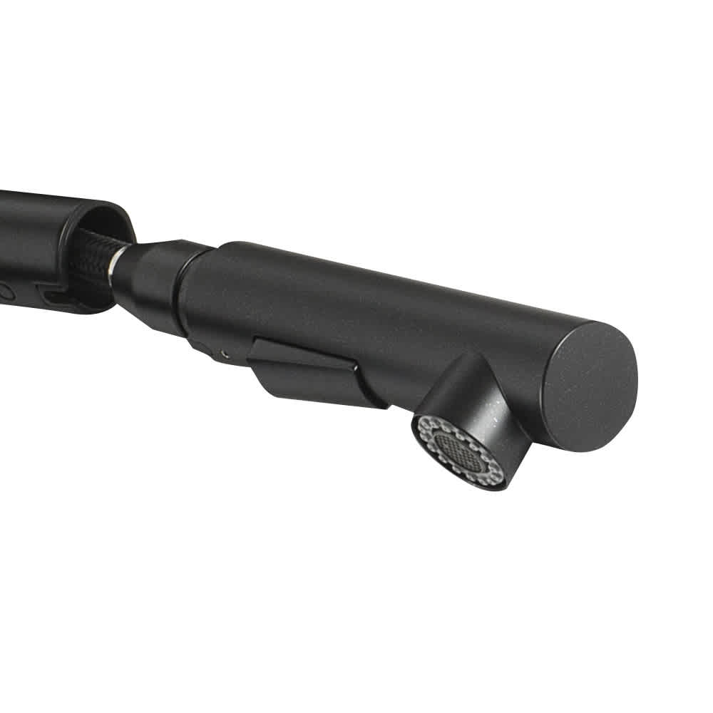 Robinet de cuisine à douchette rétractable 1 poignée Carlos noir TASSILI SUPRA