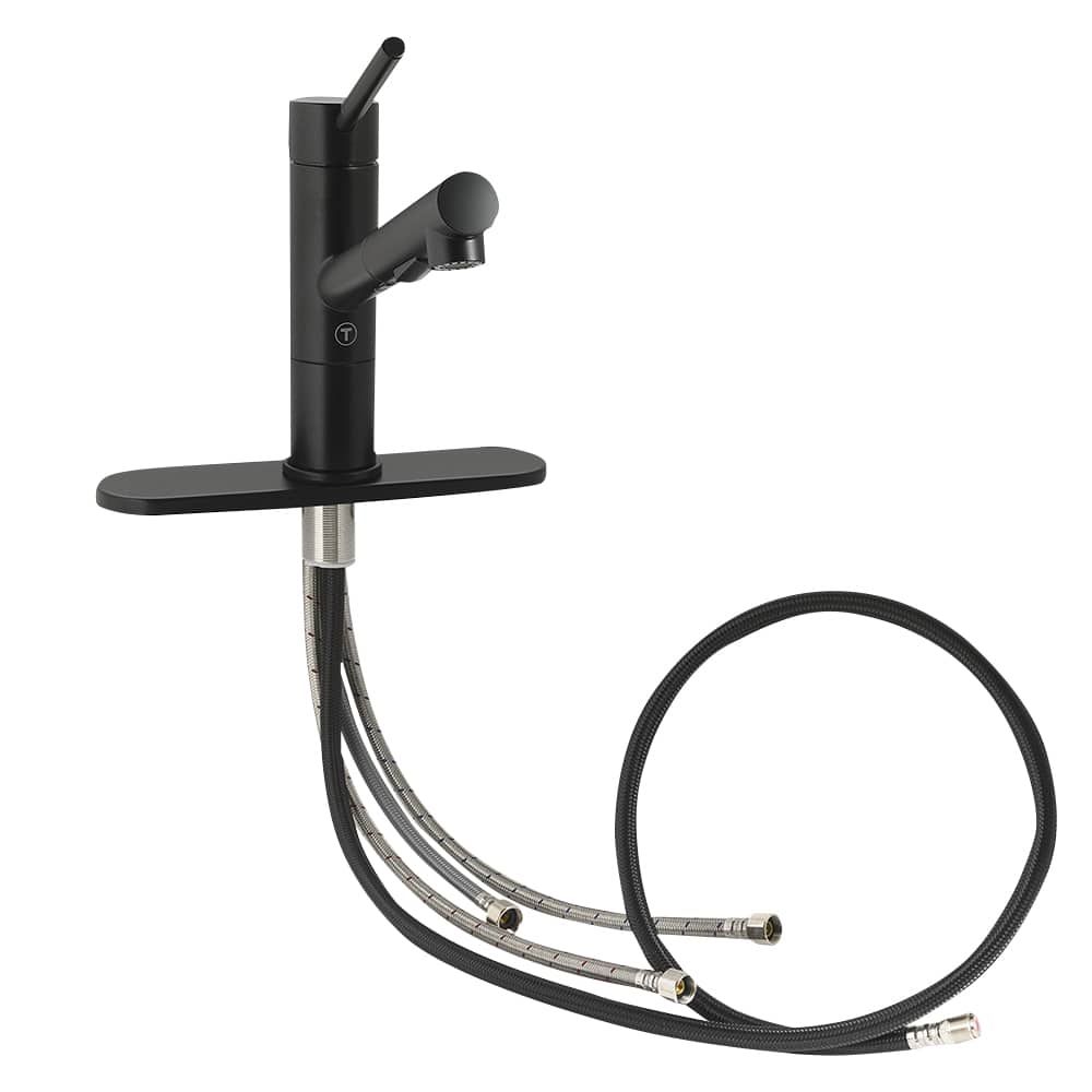 Robinet de cuisine à douchette rétractable 1 poignée Carlos noir TASSILI SUPRA