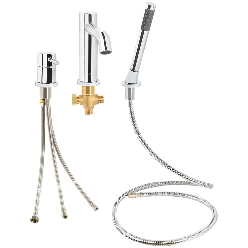 Robinet de baignoire avec douchette 1 poignée Lavo chrome TASSILI SUPRA