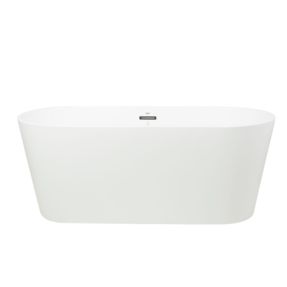 TASSILI Scotia Freestanding Bathtub Central Drain 58 7/8 in. x 30 5/16 po