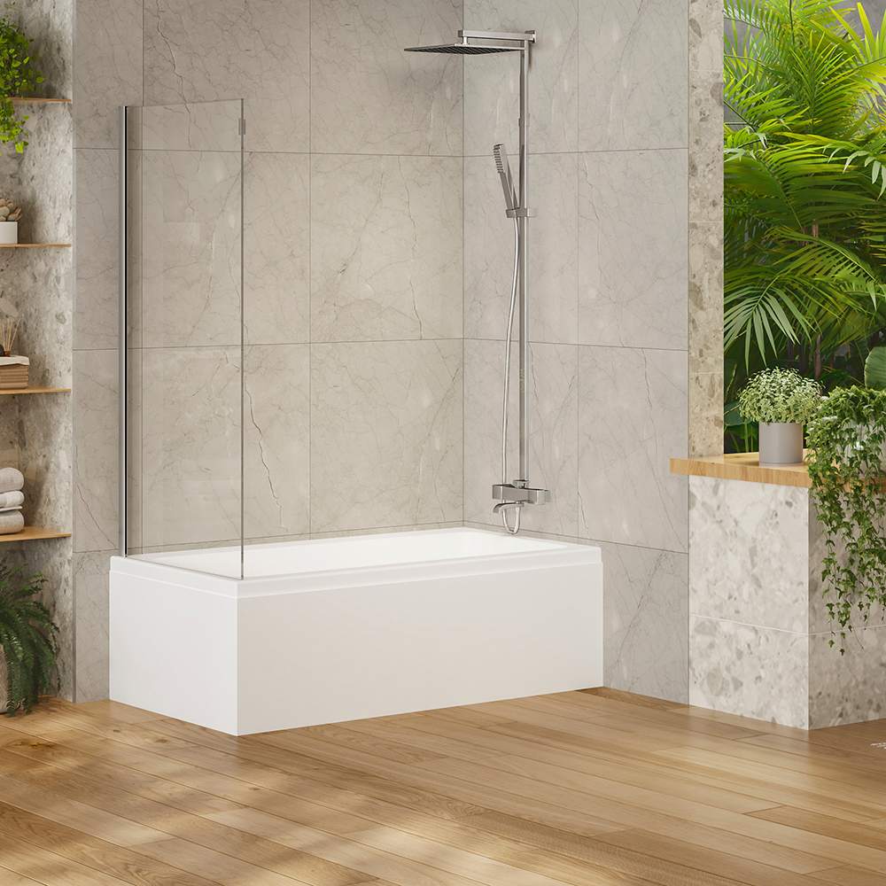 Panneau latéral de baignoire-douche Alaska finition chrome 32&nbsp;po TASSILI SUPRA