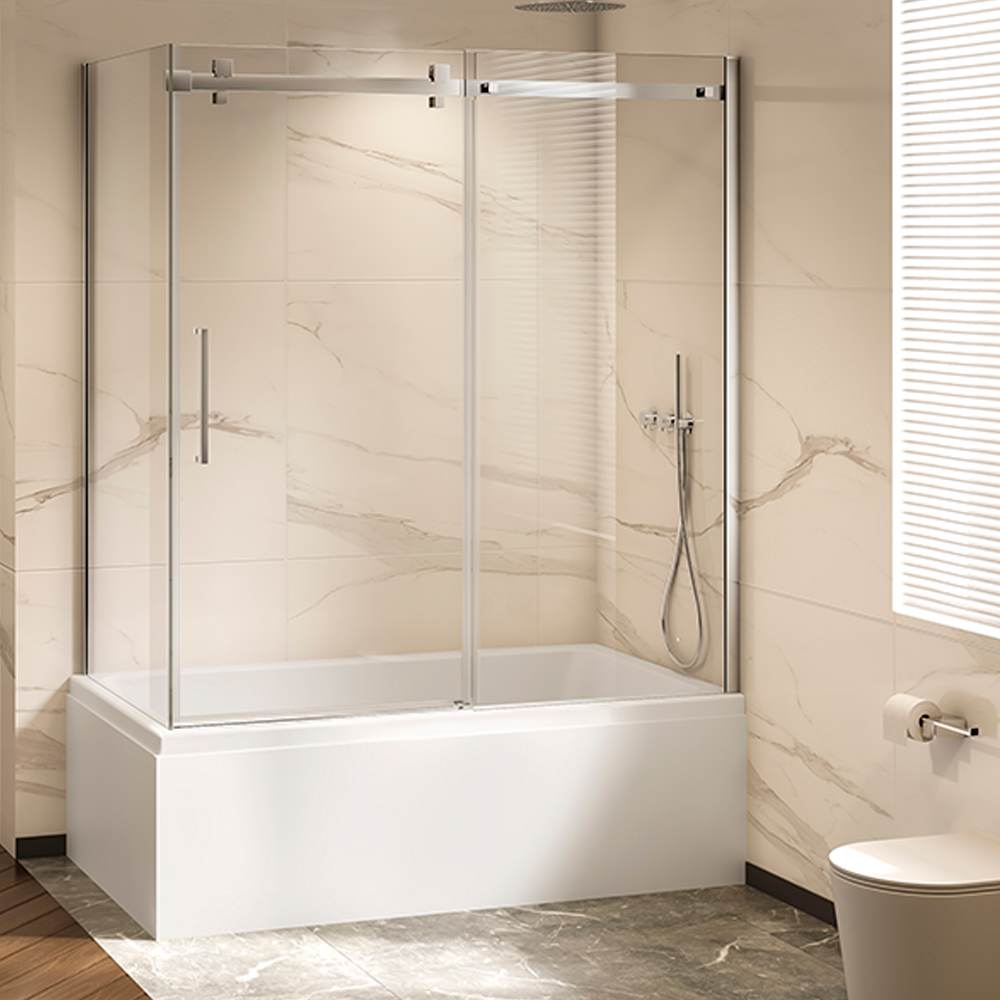 Panneau latéral de baignoire-douche Alaska finition chrome 32&nbsp;po TASSILI SUPRA