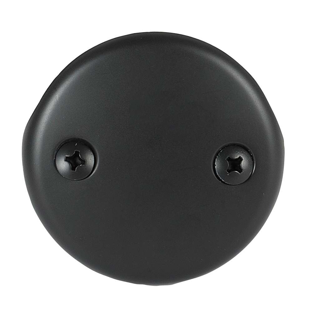 Plaque décorative de trop-plein de bain noire