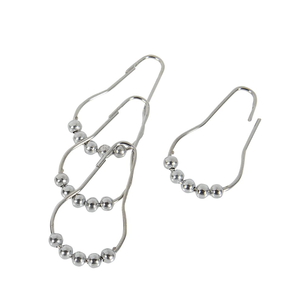 Shower Curtain Hooks Pkg/12 Chrome