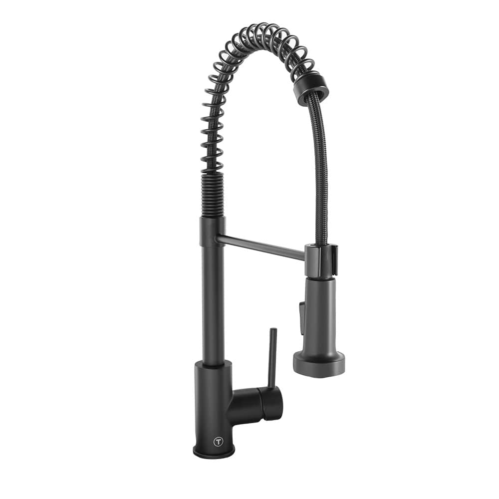TASSILI SUPRA Massimo 1-Handle Pull-Out Kitchen Faucet Black