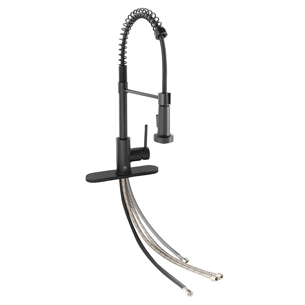TASSILI SUPRA Massimo 1-Handle Pull-Out Kitchen Faucet Black