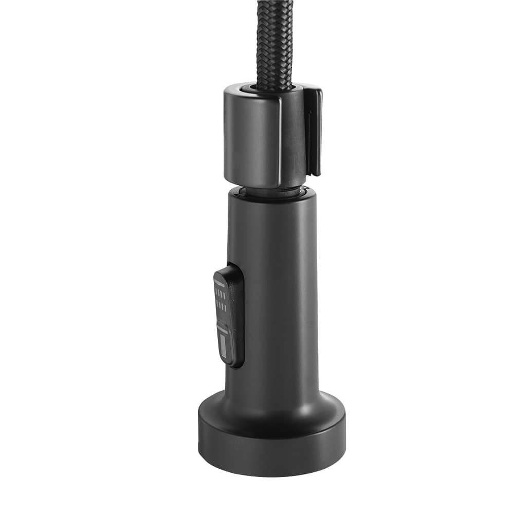 TASSILI SUPRA Massimo 1-Handle Pull-Out Kitchen Faucet Black
