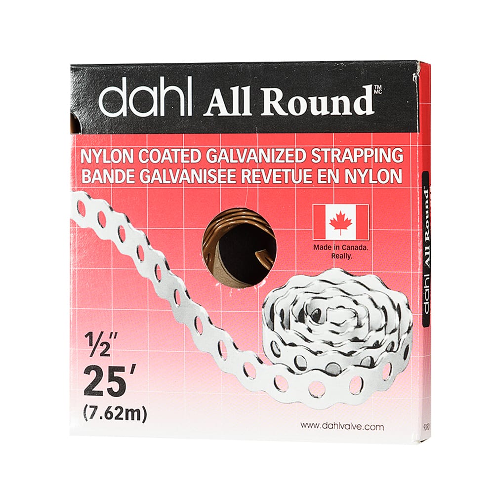 Perforated Nylon Coated Steel Strapping 1/2&nbsp;in.&nbsp;x&nbsp;10&nbsp;ft.