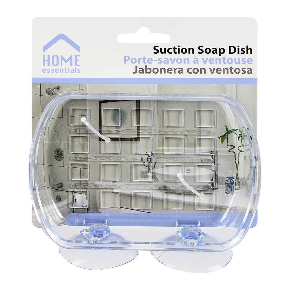 Porte-savon à ventouses clair