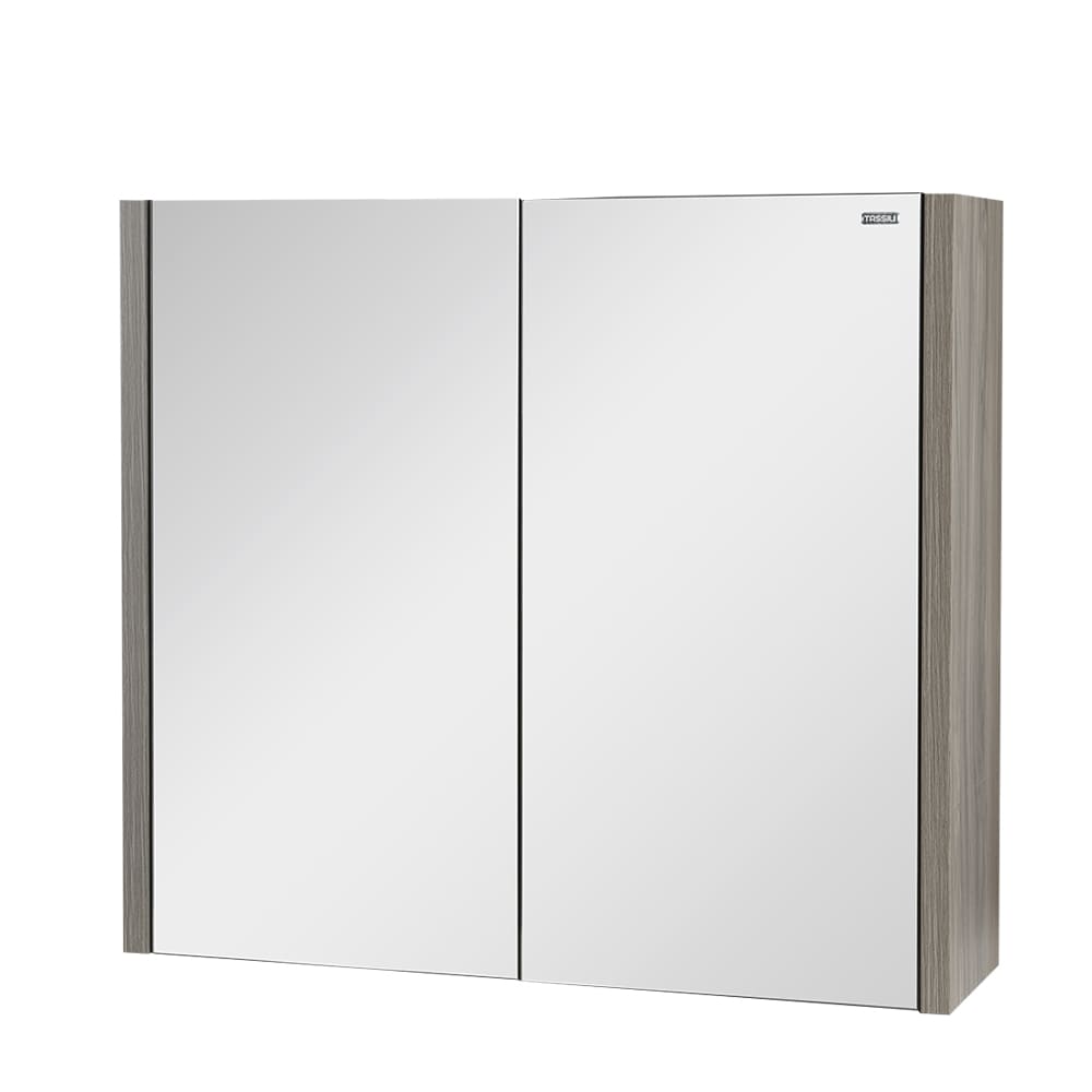 Pharmacie Sienna fini chêne gris avec miroir 29&nbsp;1/2&nbsp;po&nbsp;x&nbsp;25&nbsp;9/16&nbsp;po TASSILI