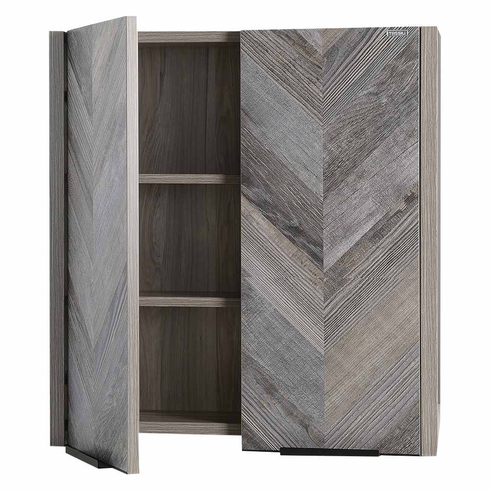 TASSILI Sienna Medecine Cabinet Grey Oak Finish 23&nbsp;5/8&nbsp;in.&nbsp;x&nbsp;25&nbsp;9/16&nbsp;in.