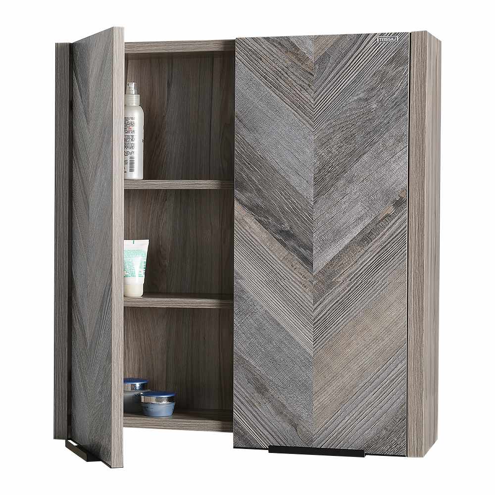 TASSILI Sienna Medecine Cabinet Grey Oak Finish 23&nbsp;5/8&nbsp;in.&nbsp;x&nbsp;25&nbsp;9/16&nbsp;in.