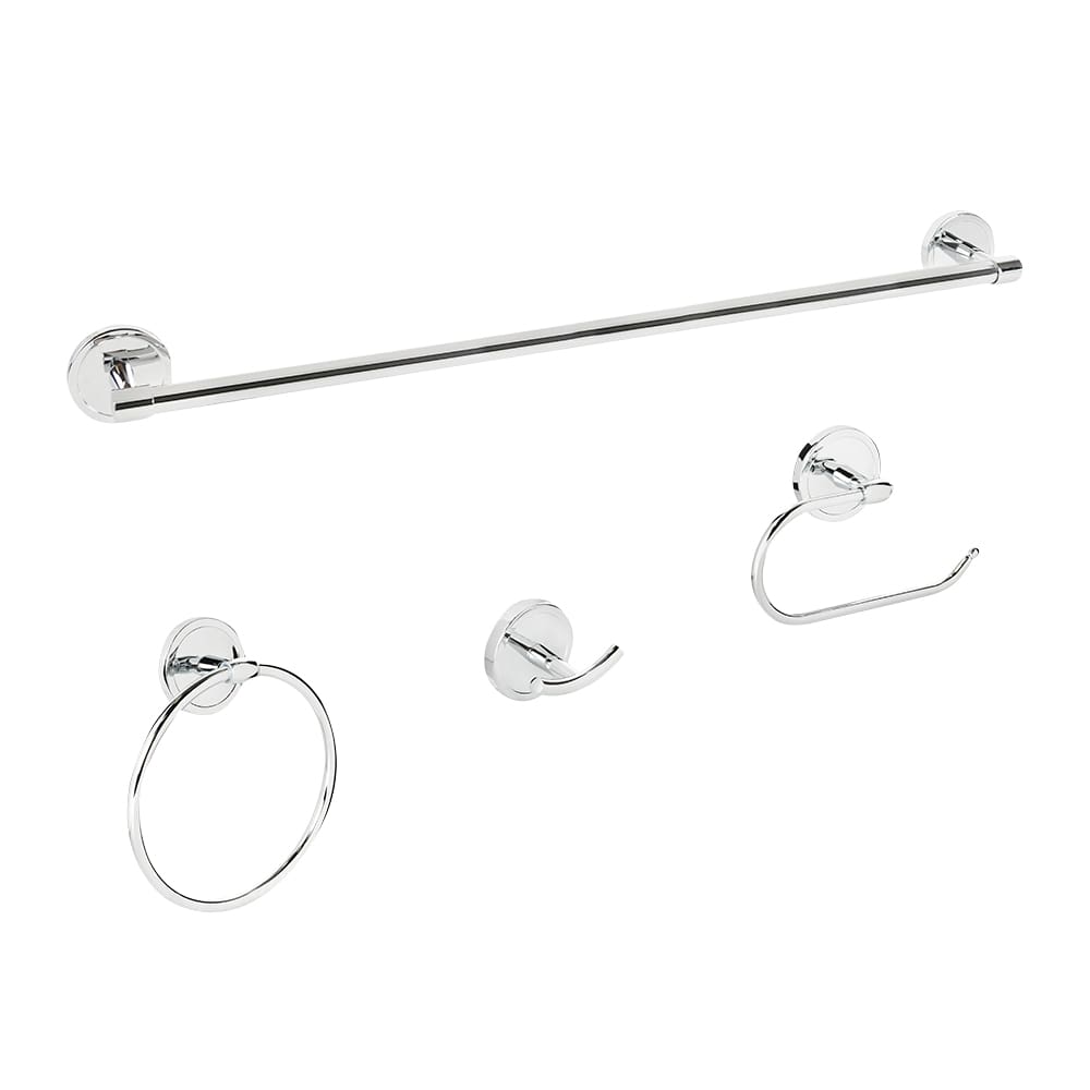 Ensemble de 4 accessoires de salle de bains Yates chrome