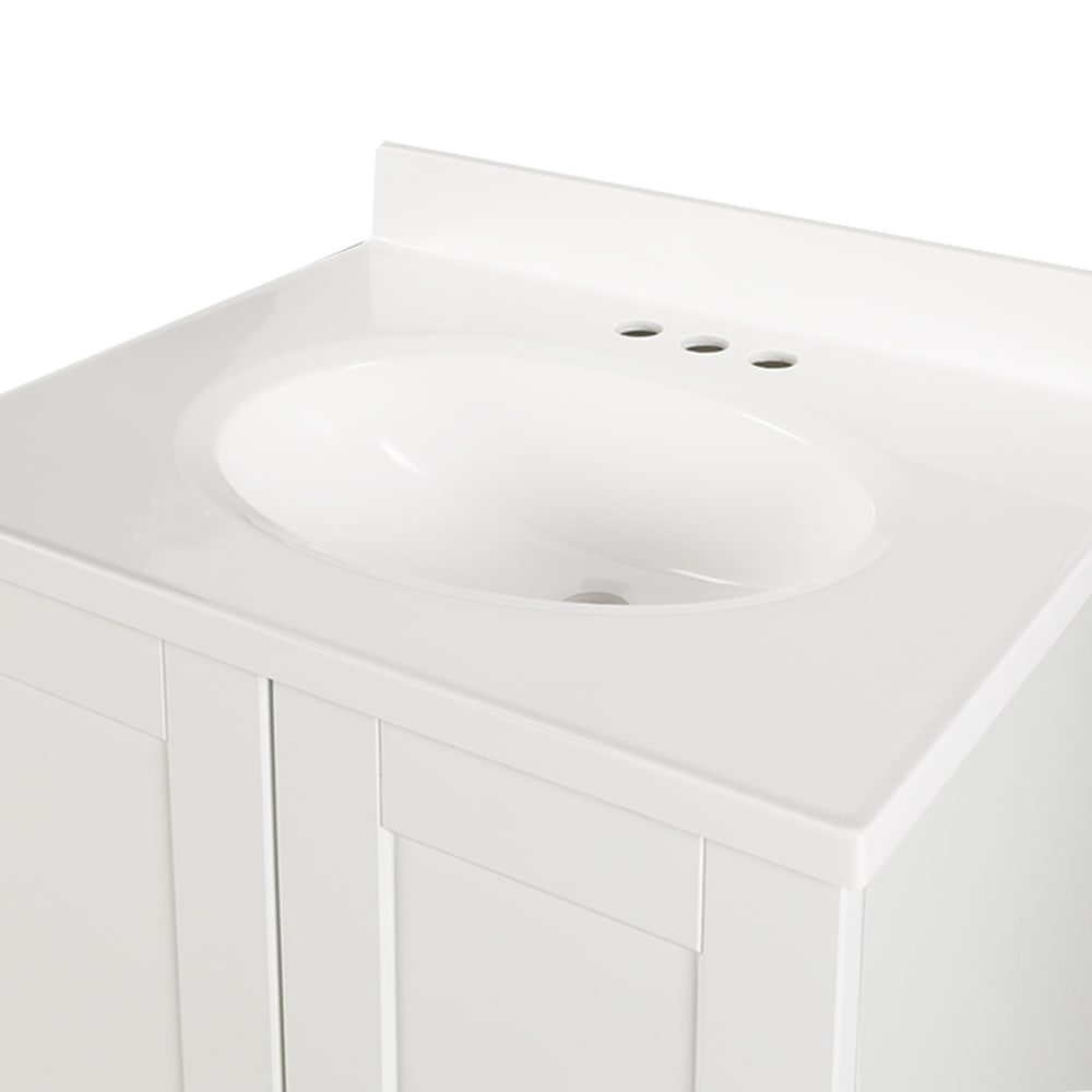 Meuble-lavabo Shaker blanc 25&nbsp;po
